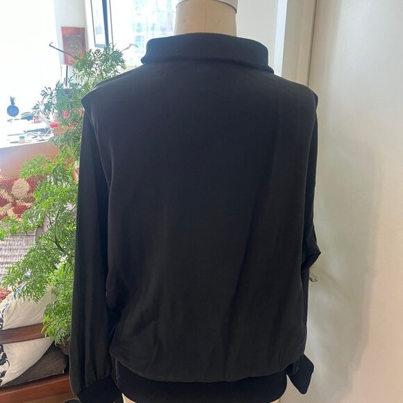 Vintage LISA & SCOTT Black Silk Blouse Size Medium - Picture 4 of 6
